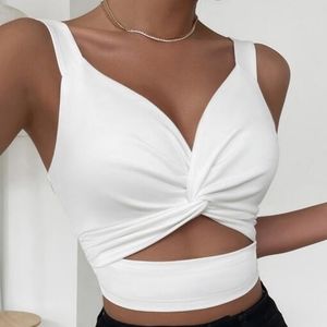 Front Twist Cut Out Crop Cami Top 6